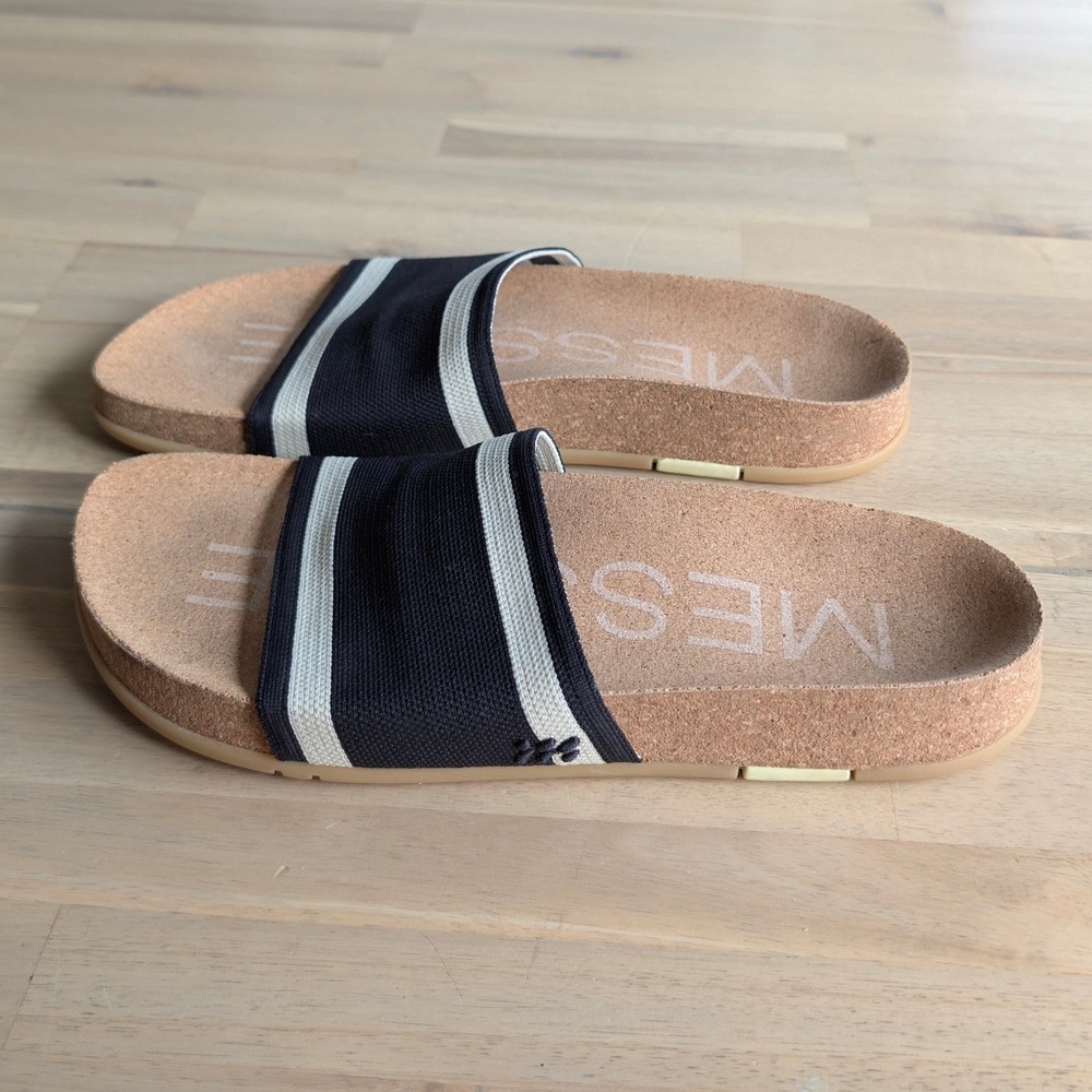 MESSAGE Mullen Slide Sandal -Black/Cream Size EU 39 (US 8.5/9) - Picture 4 of 10